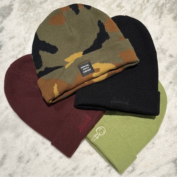 Unisex beanies (Herschel and LoneBoi). Black beanie is no longer available. - Picture 1 of 4